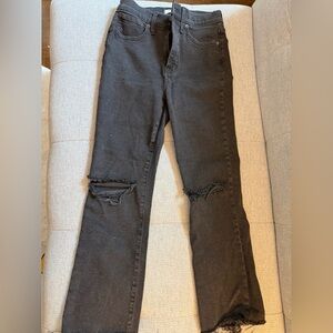 Madewell Distressed Black Demi boot cut
